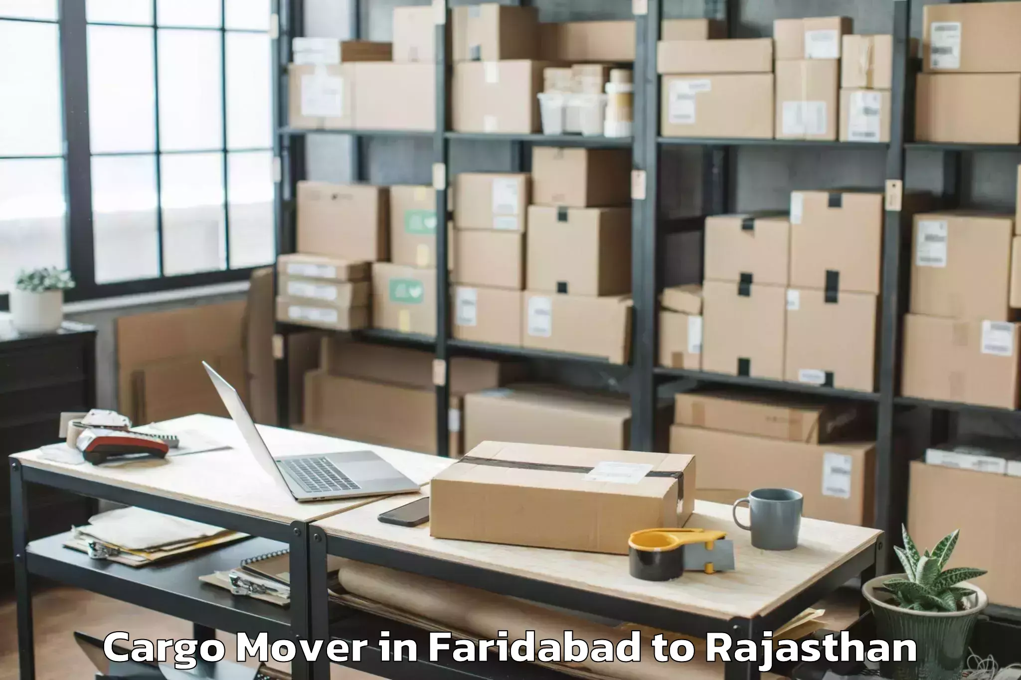 Top Faridabad to Raffles University Neemrana Cargo Mover Available